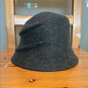 Holt Renfrew Dark Gray Wool Bucket Hat -NWT